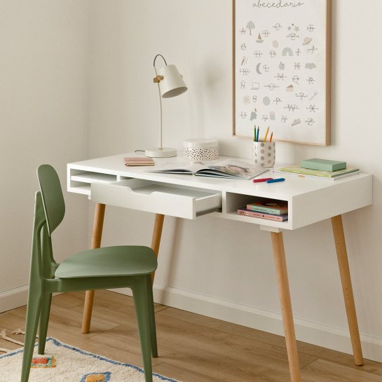 Kenay Home Escritorio Blanco Fresno Infantil
