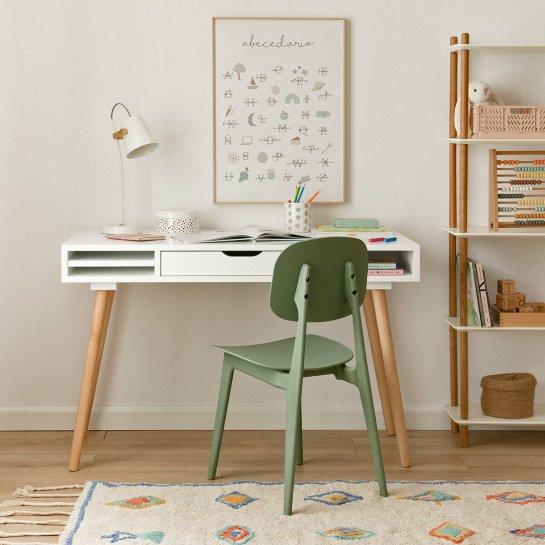 Kenay Home Escritorio Blanco Fresno Infantil