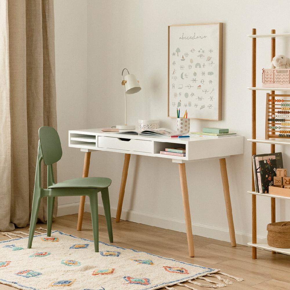 kenay home Escritorio blanco fresno infantil