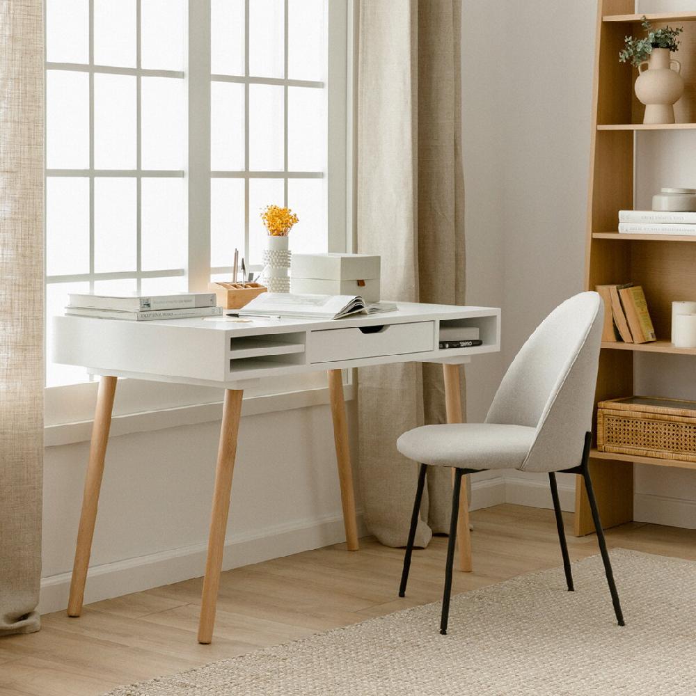 kenay home Escritorio blanco fresno