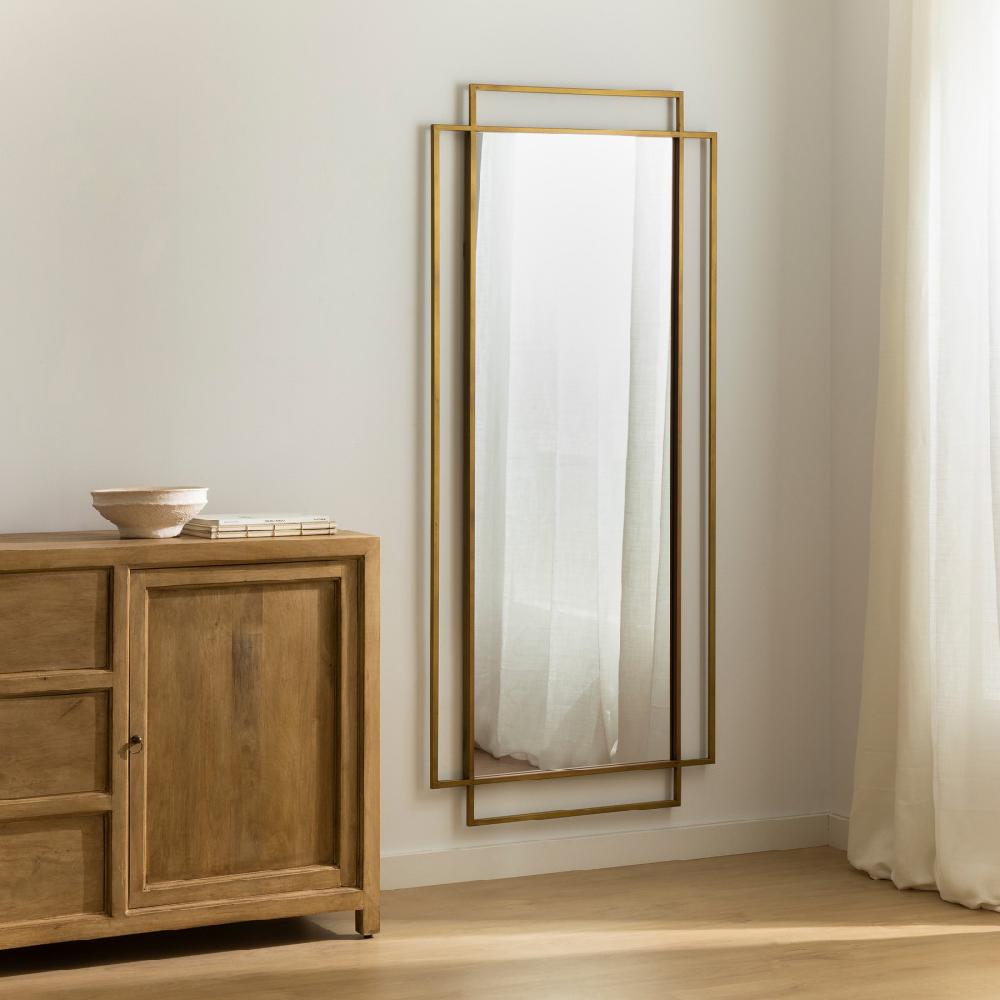 kenay home Espejo de pie dorado