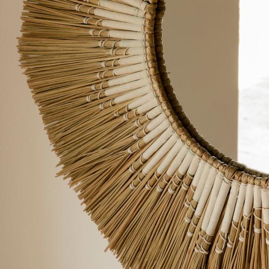 Kenay Home Espejo Fibras Blanco Grande