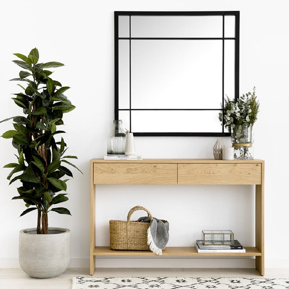 kenay home Espejo negro 90x90