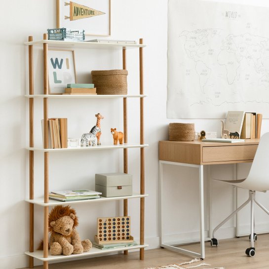 Kenay Home Estantería 149 Blanco-natural Infantil