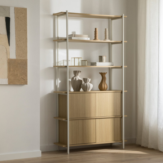 Kenay Home Estantería Alta Blanca