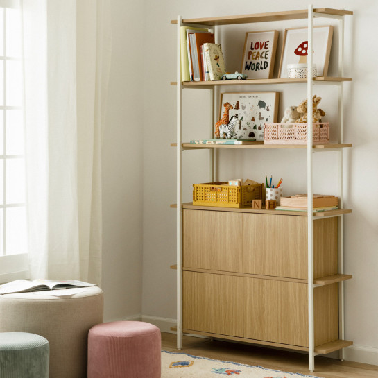 Kenay Home Estantería Alta Blanca Infantil