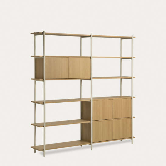 Kenay Home Estantería Alta Doble Blanca