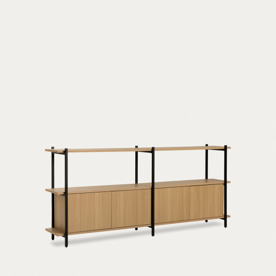 Kenay Home Estantería Baja Doble Negra