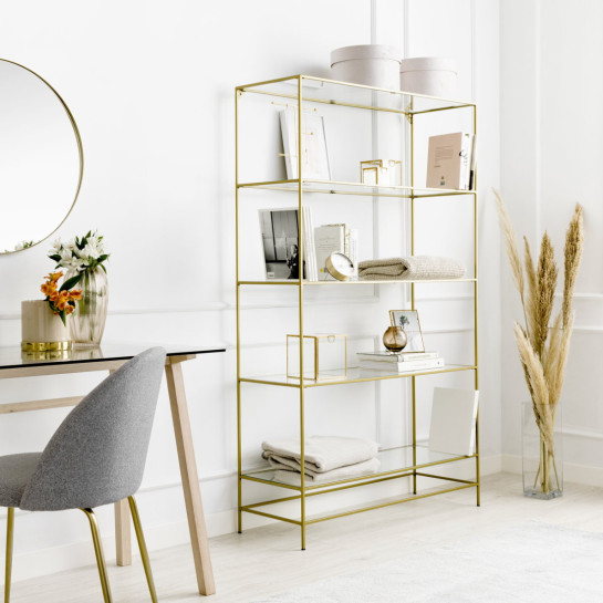 Kenay Home Estantería Dorada