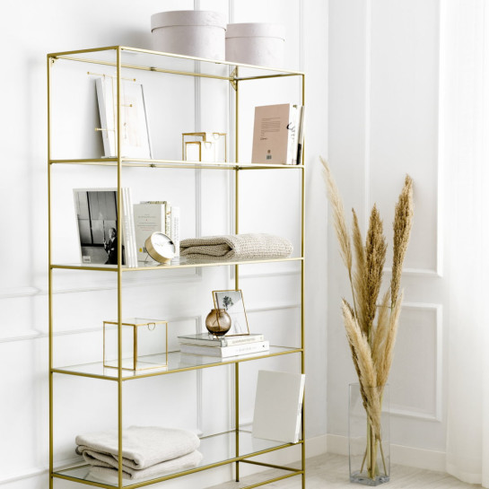 Kenay Home Estantería Dorada