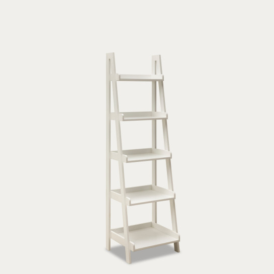 Kenay Home Estantería Escalera A Suelo Blanca