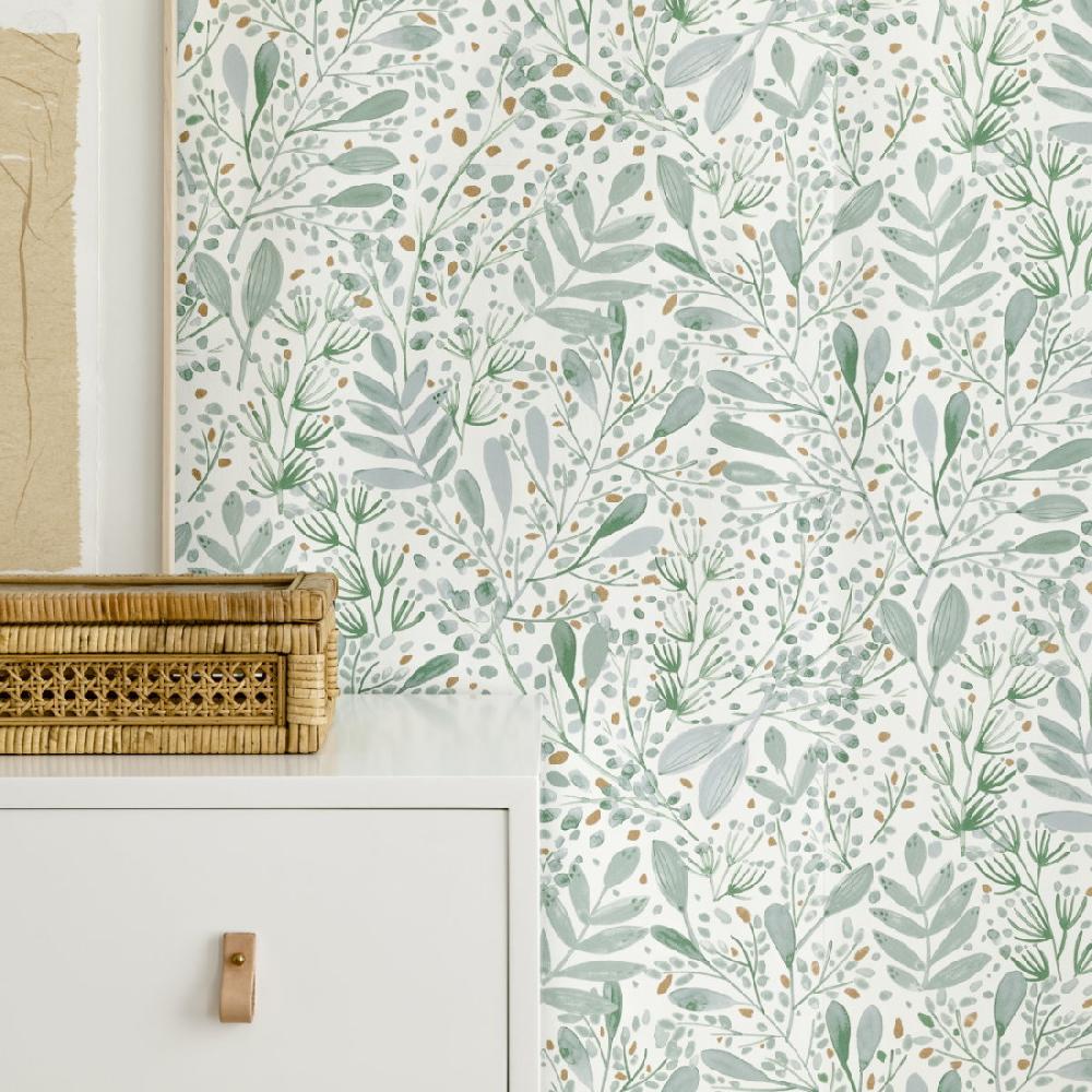 kenay home Green papel pintado