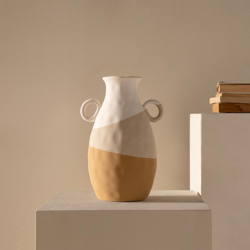 kenay home Jarrón cerámica beige