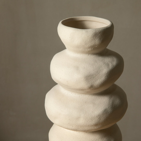 Kenay Home Jarrón Cerámica Blanco