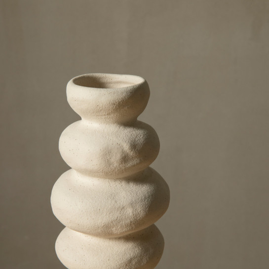 Kenay Home Jarrón Cerámica Blanco