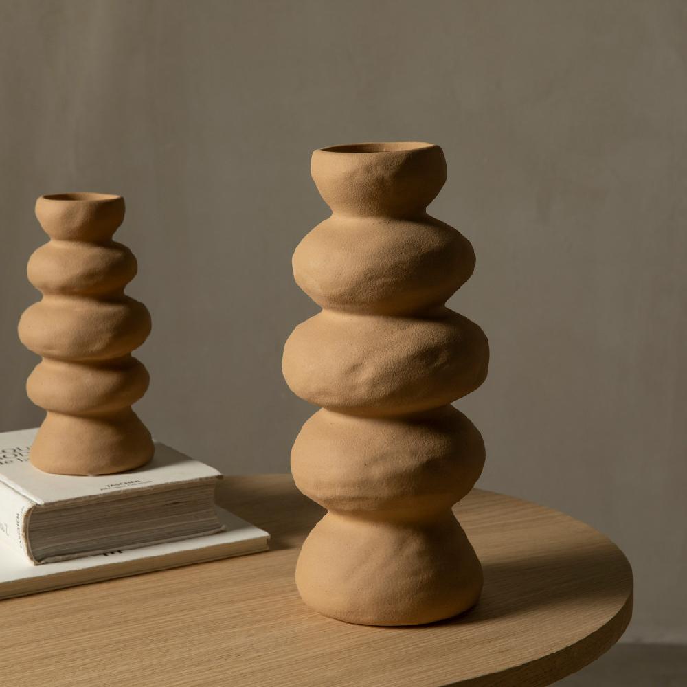 kenay home Jarrón cerámica marrón