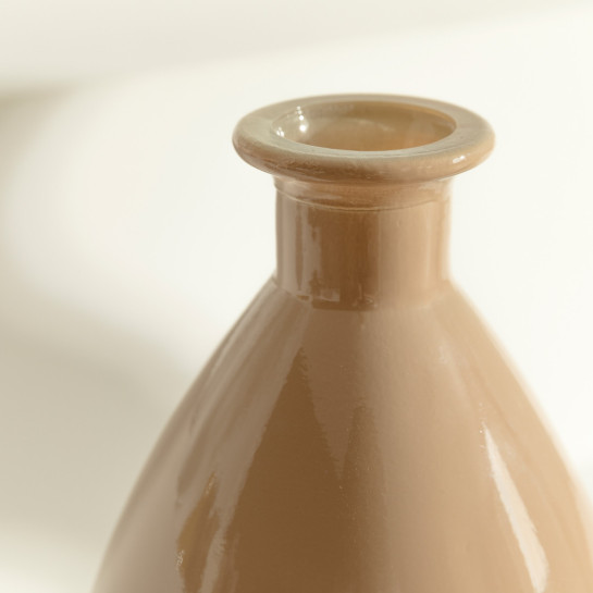 Kenay Home Jarrón Vidrio Beige