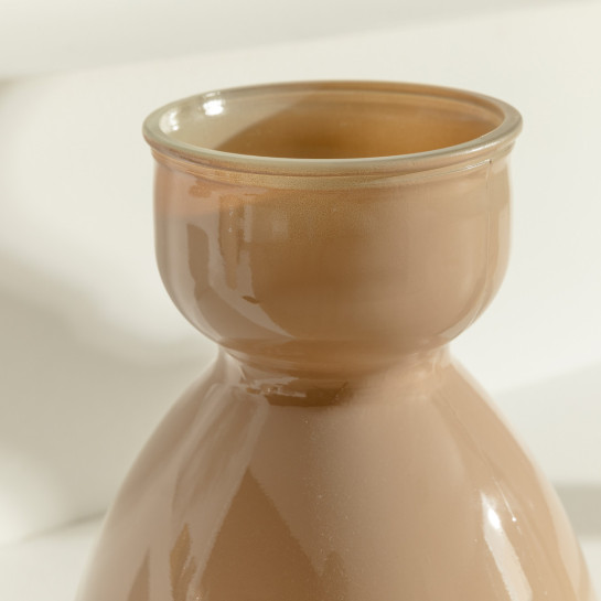 Kenay Home Jarrón Vidrio Beige Grande