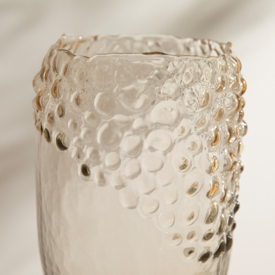 Kenay Home Jarrón Vidrio Gris