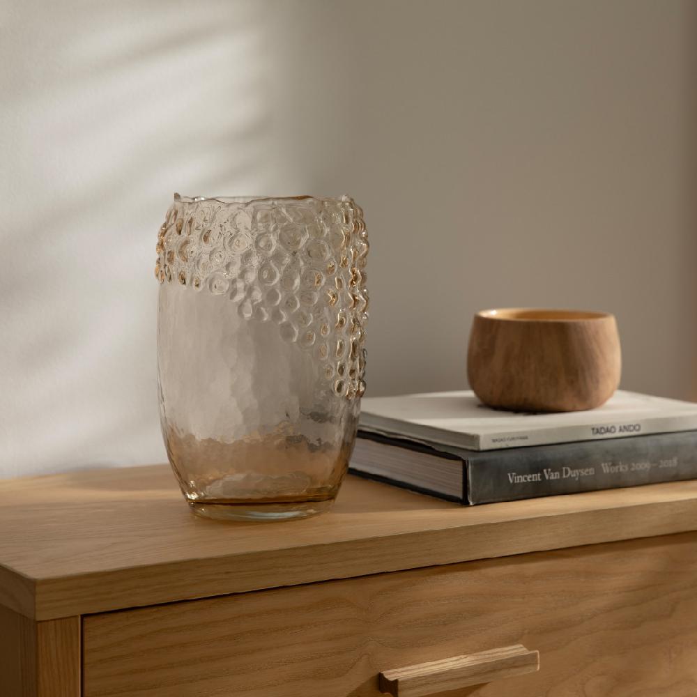 Kenay Home Jarrón Vidrio Gris