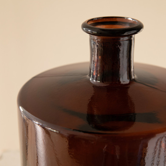 Kenay Home Jarrón Vidrio Marrón