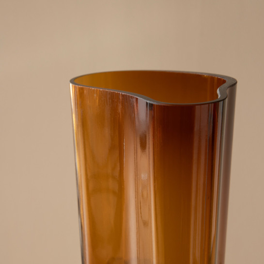 Kenay Home Jarrón Vidrio Marrón