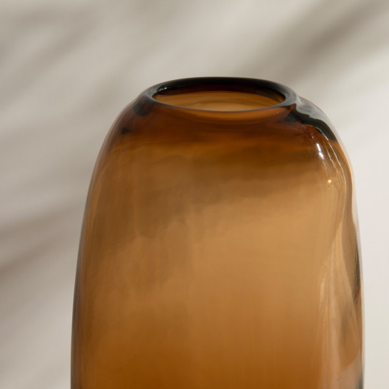 Kenay Home Jarrón Vidrio Marrón