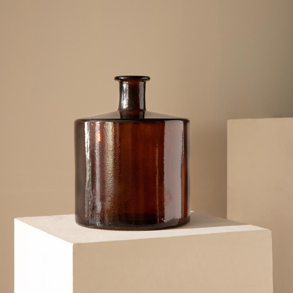 kenay home Jarrón vidrio marrón