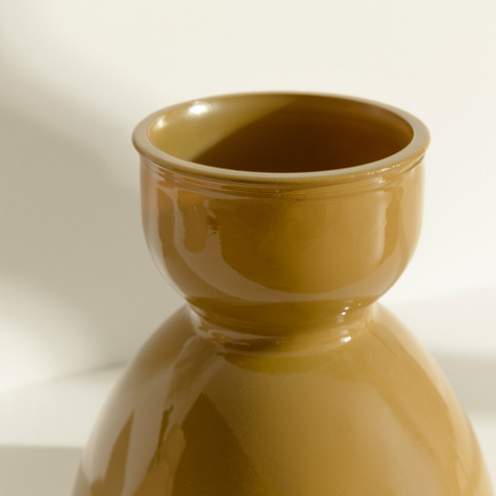 Kenay Home Jarrón Vidrio Mostaza Pequeño