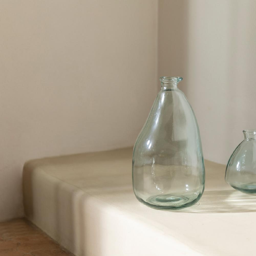 kenay home Jarrón vidrio transparente mediano