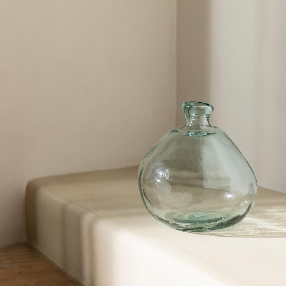kenay home Jarrón vidrio transparente pequeño