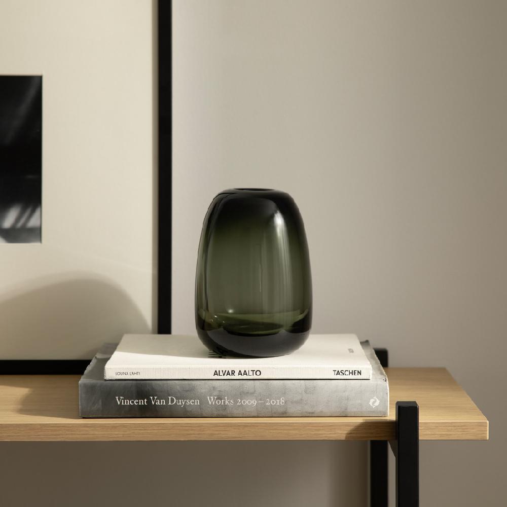 kenay home Jarrón vidrio verde