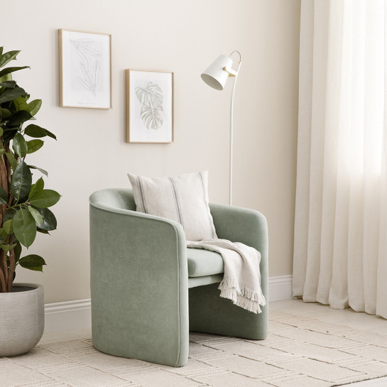 Kenay Home Lámpara De Pie Blanca