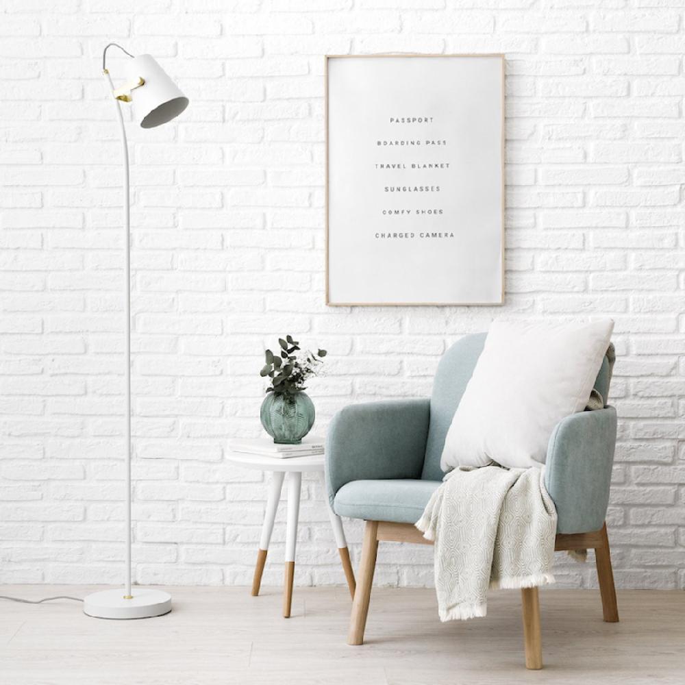 kenay home Lámpara de pie blanca