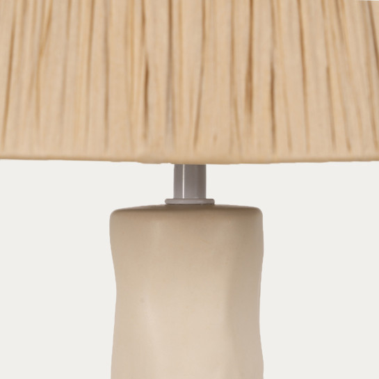 Kenay Home Lámpara De Sobremesa Beige Grande