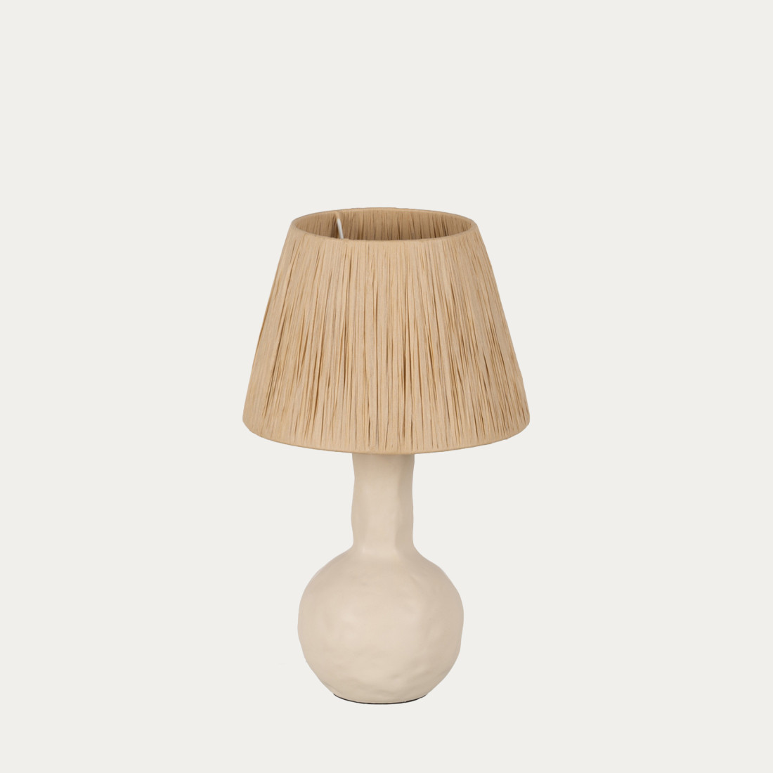 kenay home Lámpara de sobremesa beige grande