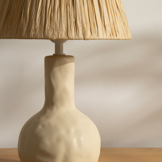 Kenay Home Lámpara De Sobremesa Beige Pequeña