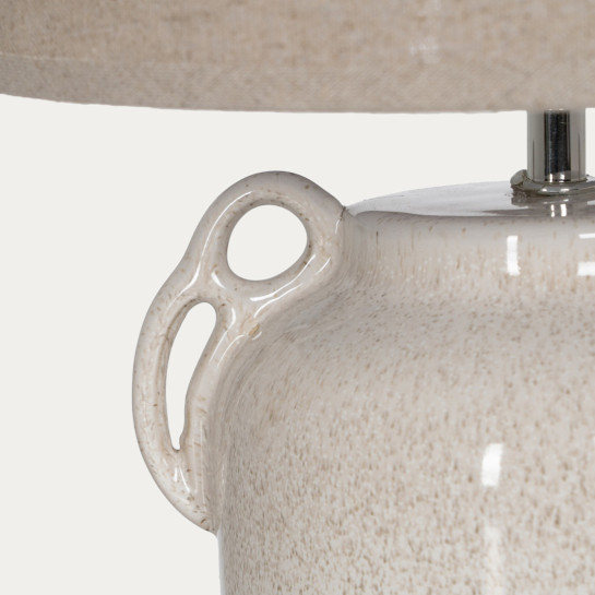 Kenay Home Lámpara De Sobremesa Beige Pequeña