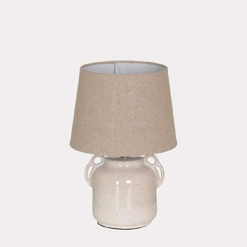 kenay home Lámpara de sobremesa beige pequeña