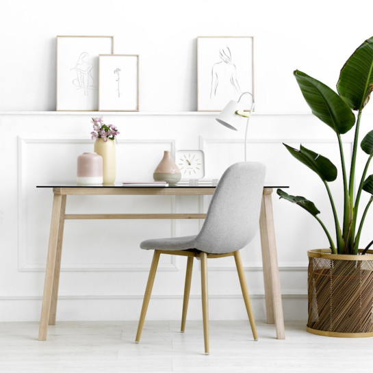 Kenay Home Lámpara De Sobremesa Blanca