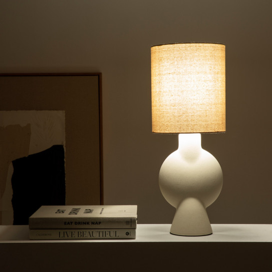 Kenay Home Lámpara De Sobremesa Blanca