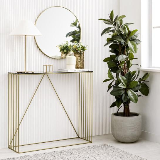 Kenay Home Lámpara De Sobremesa Dorada