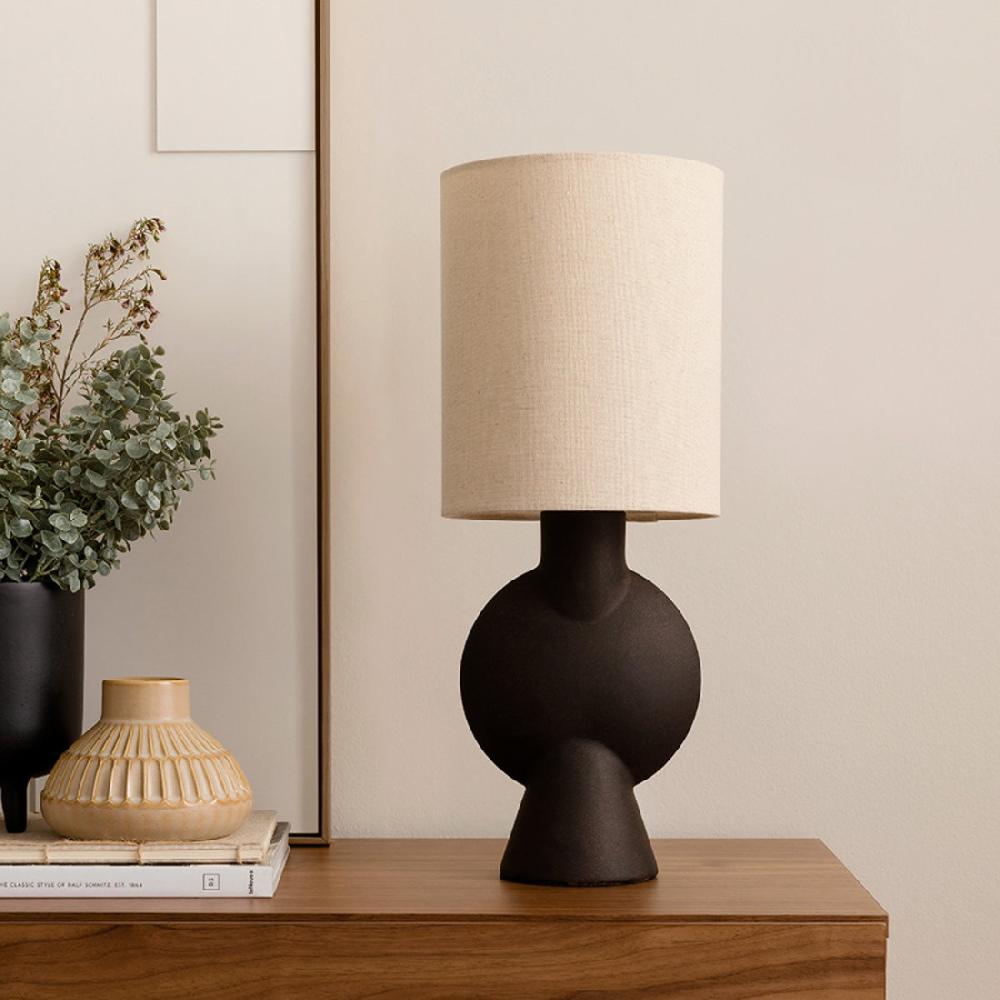 kenay home Lámpara de sobremesa marrón