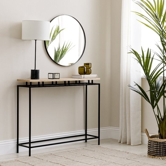 Kenay Home Lámpara De Sobremesa Negra