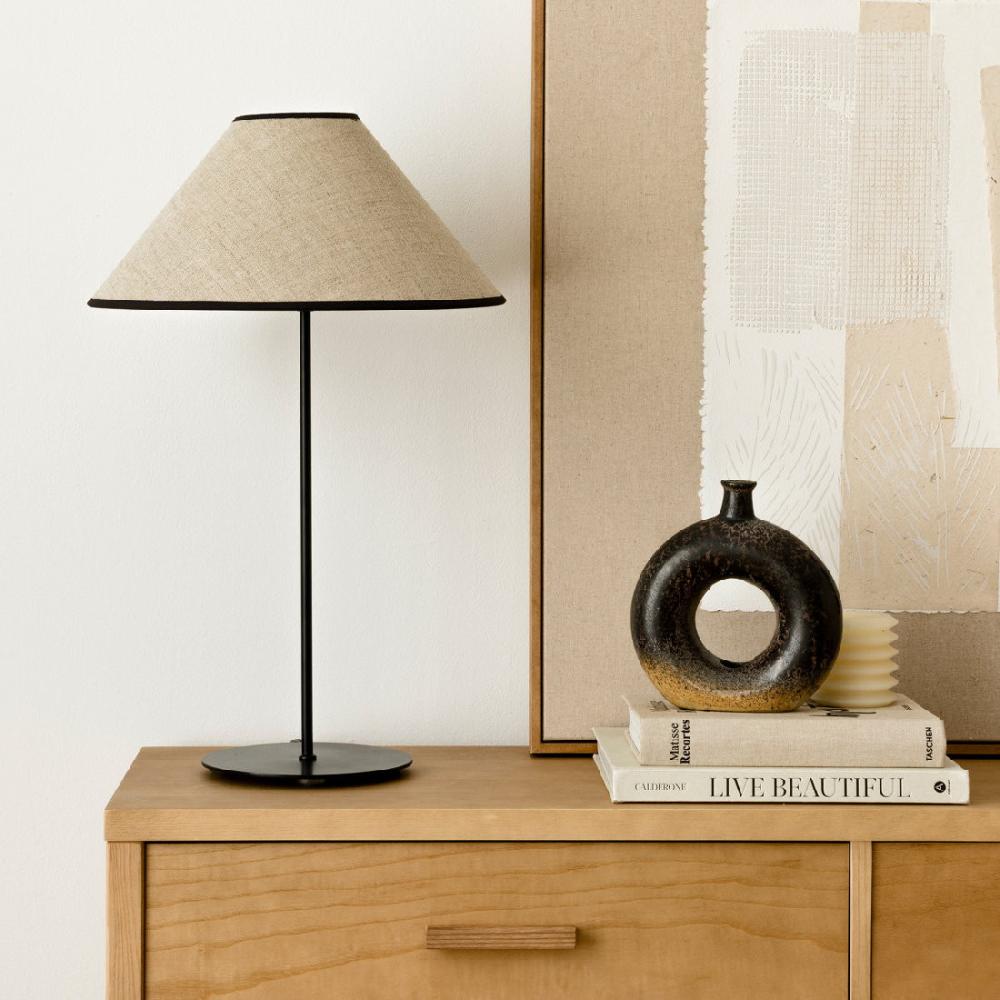 kenay home Lámpara de sobremesa negra