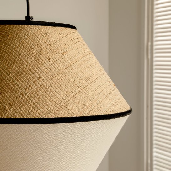 Kenay Home Lámpara De Techo Natural Y Blanco