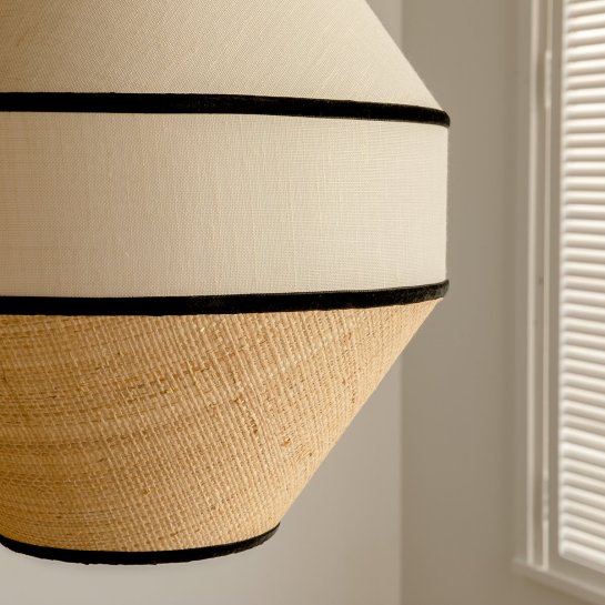 Kenay Home Lámpara De Techo Natural Y Blanco