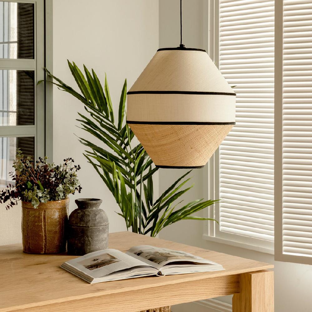 kenay home Lámpara de techo natural y blanco