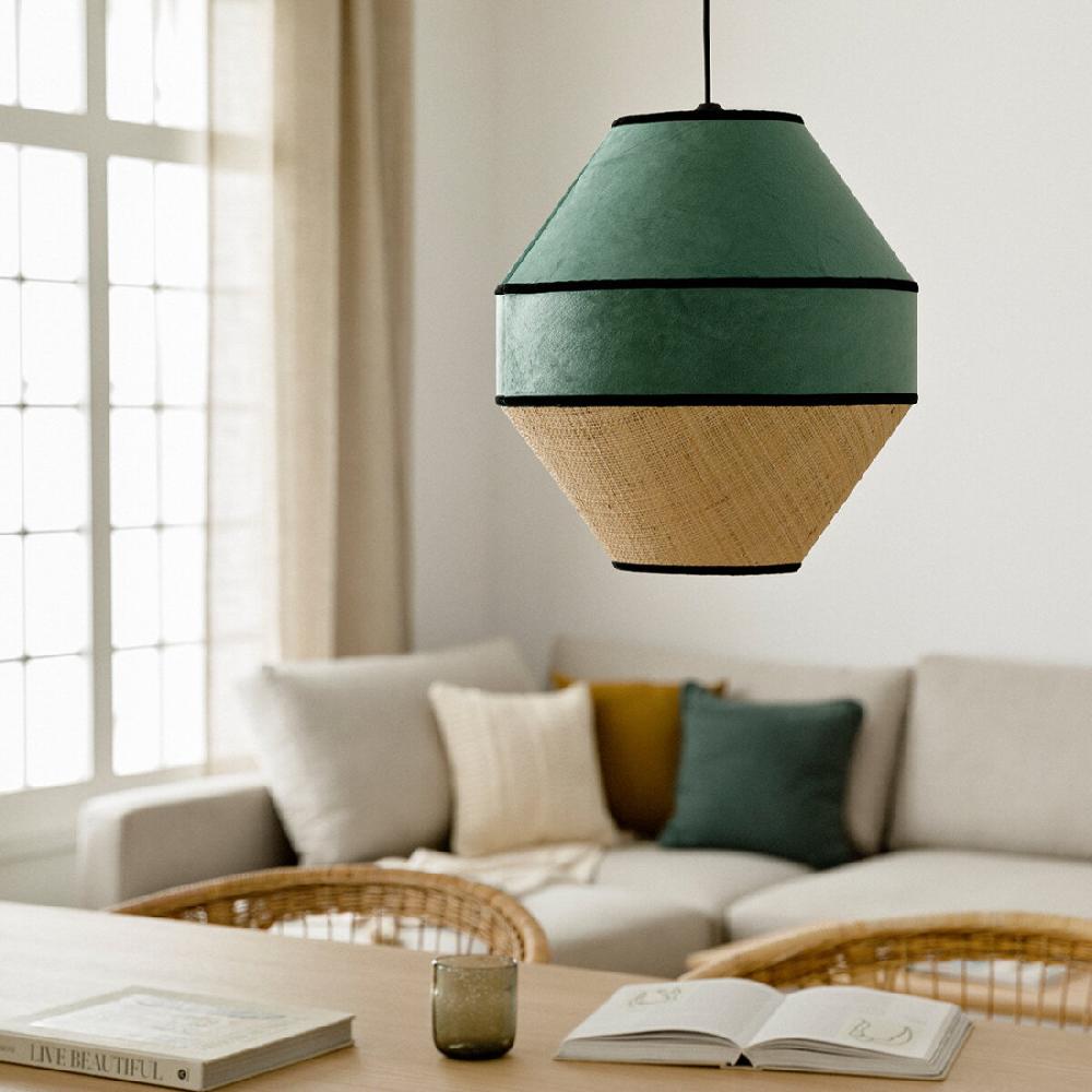 kenay home Lámpara de techo natural y menta