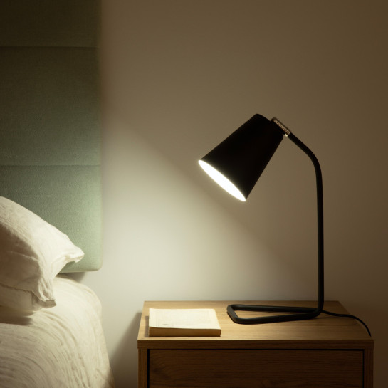 Kenay Home Lámpara Sobremesa Negra